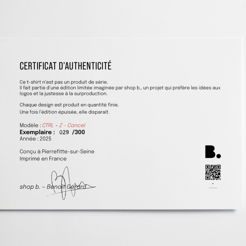 Certificat Ctrl - Z