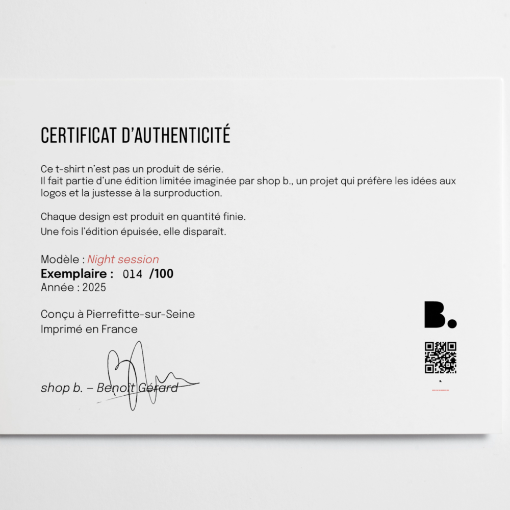 Certificat Night session