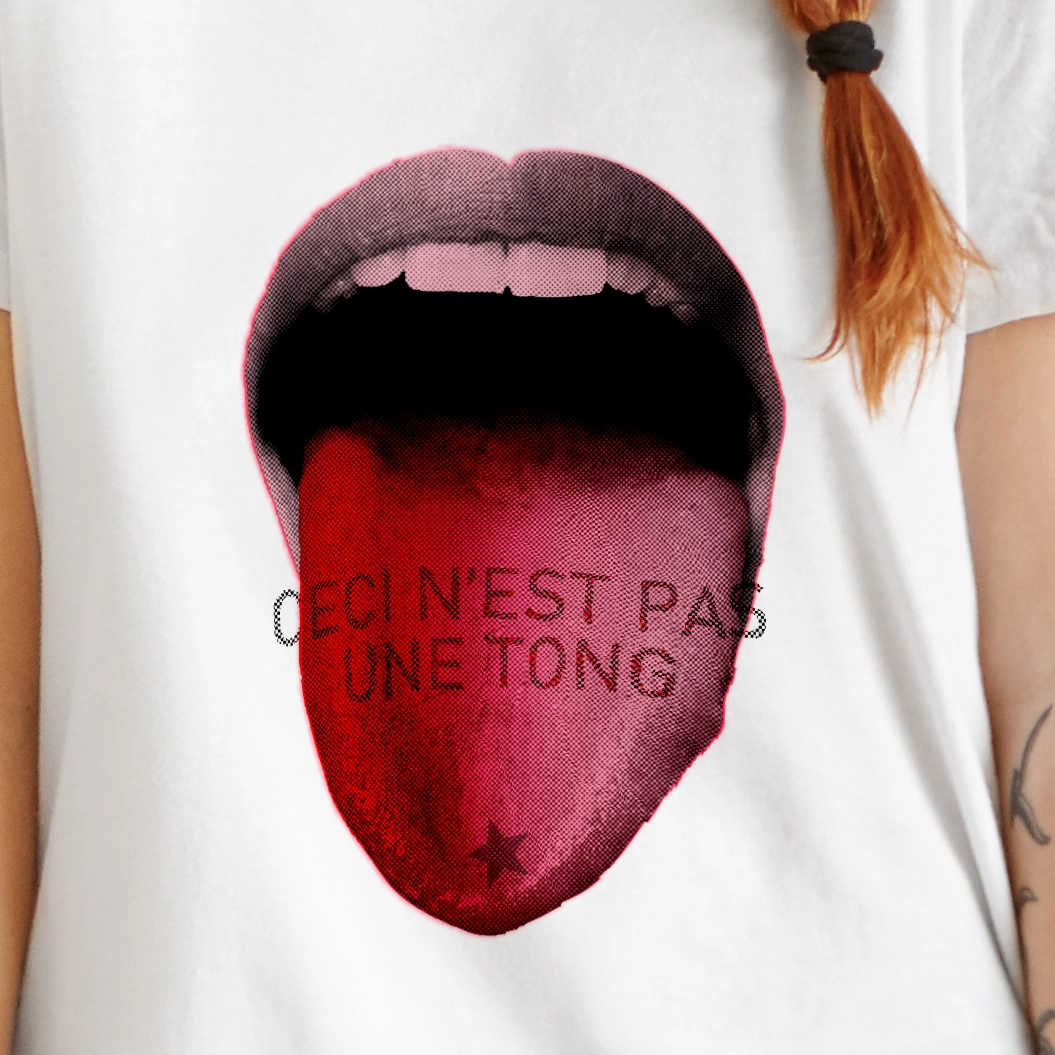 T-shirt langue