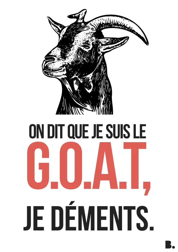 T-shirt G.O.A.T. - shop b. - T-shirt graphique made in France